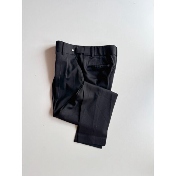 HELMUT LANG Black Smoking Wool Tapered Stovepipe Trousers Pants, Size 2 - Picture 5 of 14